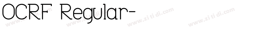 OCRF Regular字体转换